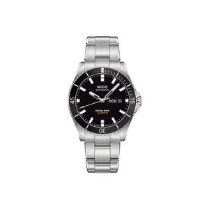 MIDO Часы Men's Leader Submariner Watch, Black Dial Silver Strap