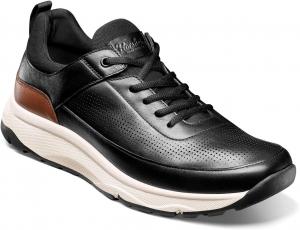 Мужские кроссовки Florsheim, модель Satellite с перфорацией и шнуровкой, черный