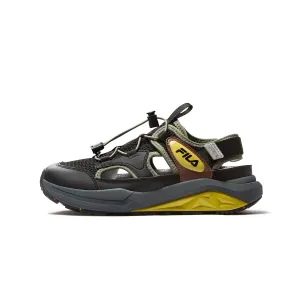 FILA KIDS SEASON FSW Synthetic Leather, Textile детские сандалии Black/Vetiver Grass Green Kids'