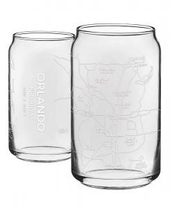 Набор из 2 бокалов стеклянной посуды Can Orlando Map Everyday Glassware NARBO, White