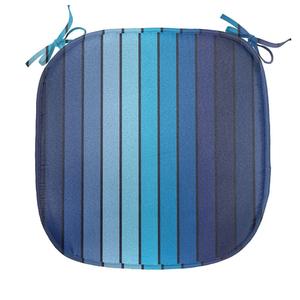 Подушки на обеденный стул ABAKUHAUS Marine, таблички с синей каймой, декоративная водонепроницаемая подушка с ремнями для кухонных сидений, 40 см x 40 см, темно-синий и светло-синий