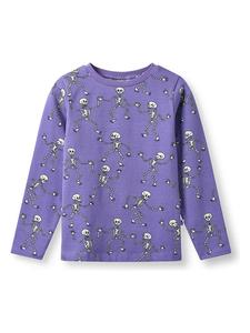 Småfolk Футболка с длинными рукавами "Скелеты" фиолетового цвета