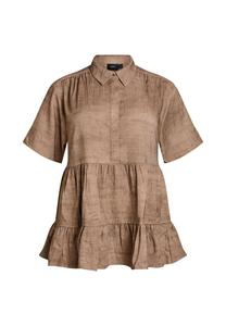 Блуза Zizzi Blouse, Lead Gray/Brown
