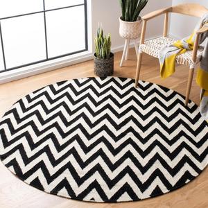 Ковер SAFAVIEH, 183 x 183 см, Dhurries Collection Black/Ivory DHU557L ручной работы плоского плетения из премиальной шерсти