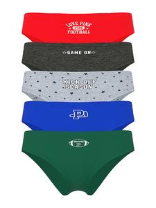 Упаковка из 5 хлопковых трусиков-стринги Pink, smooth game day pack