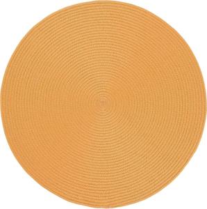 Ковер SAFAVIEH, 214 x 214 см, Braided Collection, круглый, Mustard, ручной работы в стиле Country Farmhouse, идеален для помещений с высокой проходимостью в гостиной, спальне (BRD402C)