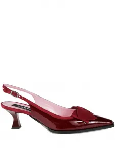 Туфли с бантом и ремешком на пятке Carel Paris, красный