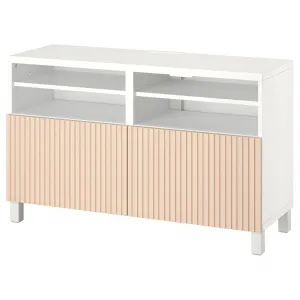 Тумба под ТВ, белый/березовый шпон, 120x42x74 см, BJORKOVIKEN BESTÅ IKEA