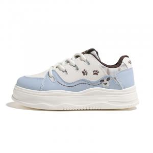 HUANQIU Высокие дышащие нескользящие низкие скейтборд кроссовки Women's Blue