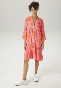 Платье-туника Aniston CASUAL с ярким графическим принтом в виде цветов, фуксия