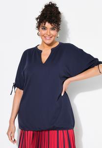 Футболка Ulla Popken Print T-shirt, Marine/Dark Blue