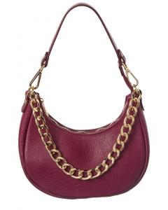 Сумка на плечо Persaman New York Rosalie с цепочкой и кожаным ремешком, красный