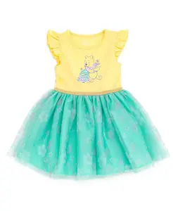 Платье из тюля для девочек Toddler Girls Disney Raya and the Last Dragon Mermaid Frozen Nightmare Before Christmas Winnie the Pooh, желтый
