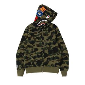 Худи BAPE 1st Camo Shark Full Zip Hoodie, Green