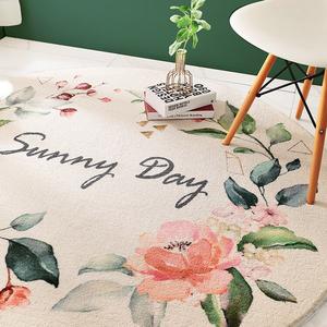 Budis Ковер круглый 200 см для кабинета/гостиной, фланелевый, модель Blossom Apricot-Sunny Day