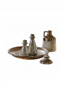 Поднос с вазой Loberon, серебристо-серый