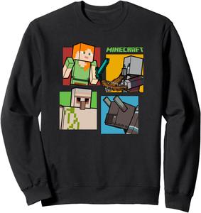 Толстовка с логотипом Minecraft Mob Box Poster Logo, черная