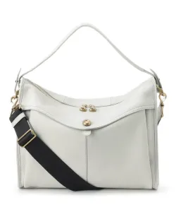 Двусторонняя наплечная сумка с латунной пуговицей (L) Toff&Loadstone, цвет Light Gray(611)