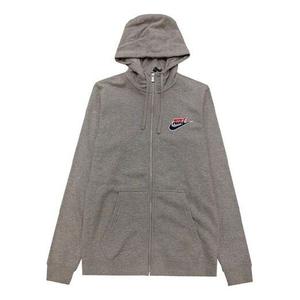 Толстовка Nike Athleisure Casual Sports Knit Zipper Gray, серый