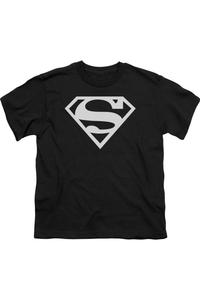 Футболка с коротким рукавом и логотипом Superman для детей Gildan, черный