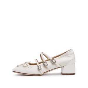 Туфли Мэри Джейн на массивном каблуке для женщин Staccato, Starlight Silver