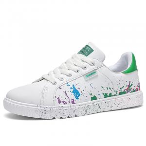 BAKE Амортизирующие устойчивые к истиранию дышащие низкие скейтбордские кроссовки унисекс бело-зеленые, цвет White Green