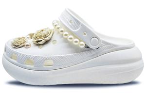 Crocs Сабо Crush Clog SIN3A и Heather White Tea, унисекс, белые