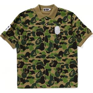 Футболка поло Bape Abc Camo Pile Jacquard расслабленного кроя A BATHING APE, розовый
