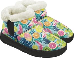 Женские зимние ботинки с мандалой и цветочным узором, утепленные мехом с подошвой из вспененной памяти GETELINSENG, Dragonfly Flower