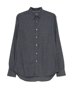 Клетчатая рубашка Canali, серый