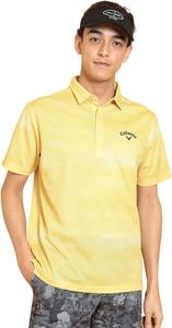 Мужская поло-рубашка Callaway C25134117 с коротким рукавом (влагоотводящая, быстросохнущая, текстурированная сетка) / для гольфа, желтый