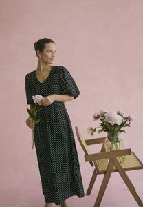 Платье Kaffe KAGWEN LONG DRESS, Black Chalk Dot/Black