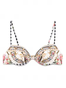 Топ бикини с графичным принтом Camilla, белый