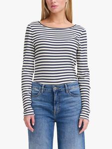 Топ Cella Stripe с длинными рукавами ICHI, Total Eclipse