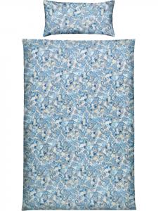 Постельное белье из швейцарского атласа премиум-класса синего цвета Erwin Müller, 155 x 220 + 80 x 80 см