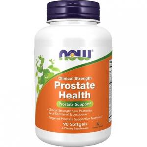 Здоровье простаты, клиническая сила, пила пальметто, бета-ситостерин и ликопин, 90 мягких таблеток, Now