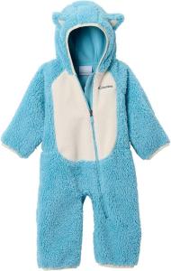 Columbia Unisex Baby Foxy Baby Sherpa Bunting, Vintage Blue/Chalk