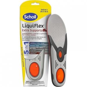 Регулируемые стельки Liquiflex Extra Support с пеной с эффектом памяти и технологией 5-в-1 для рабочей обуви 35,5-40,5 Scholl
