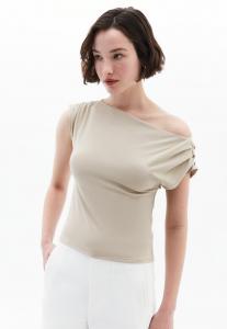 Блуза MIT WEITEM AUSSCHNITT OXXO, бежевый