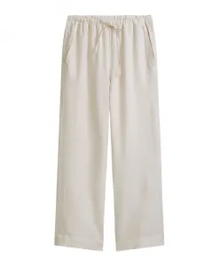 Льняные спортивные штаны прямого кроя Marc O'Polo, белый