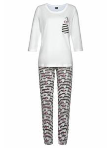 Пижама VIVANCE DREAMS, цвет schwarz-weiß, schwarz-pink