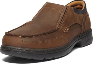 Timberland PRO мужские рабочие туфли Branston Moc Toe Slip-On, Brown Distressed-2024 New