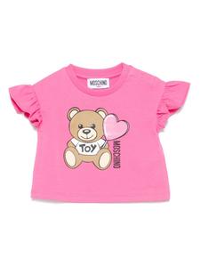 Moschino Kids футболка с принтом, розовый