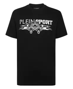 Футболка с круглым вырезом и изображением тигра Plein Sport, черный