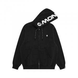 Толстовка с капюшоном A Bathing APE Ape Head Now на молнии Aape, черный