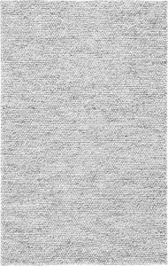 Ковер SAFAVIEH, 61 x 92 см, Natura Collection, Light Grey & Ivory, ручной работы из смесовой шерсти, фактурный дизайн, идеально для прихожей, спальни, фойе (NAT620G)