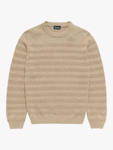 Уютный вязаный джемпер с фактурными полосками от Whitworth Oliver Sweeney, Camel