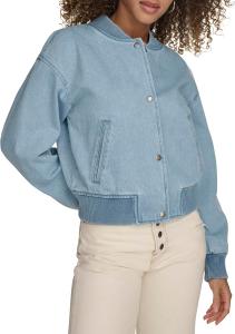 Женская куртка Levi's короткая на пуговицах, голубой