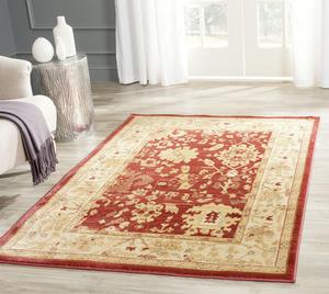 Ковер SAFAVIEH, 77 x 122 см, Heirloom Collection, красный и кремовый, традиционный винтажный дизайн, без линьки и простой в уходе, идеален для помещений с высокой проходимостью: прихожая, гостиная, спальня (HLM1739-4011)