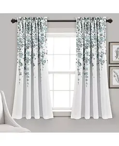 Светофильтрующие оконные шторы в виде плакучего цветка Lush Decor, blue